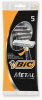 Одноразовый станок  BIC МЕТАL (черный)  5 штук