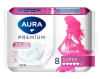 Прокладки женские гигиенические AURA  PREMIUM SUPER 8шт