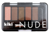 Тени KIKI 6-ти цветные NUDE 901 Какао, Шоколад, Серый хаки, Бронза, Золотисто-коричневый, Асфальт