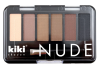 Тени KIKI 6-ти цветные NUDE 904 Кремовый, Светло-коричневый, Бисквит, Оливковый, Мокко, Черный