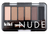 Тени KIKI 6-ти цветные NUDE 903 Бежево-коричневый, Кофе с молоком, Ирис, Оливковый, Шоколад, Черный