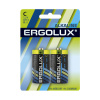 Ergolux Alkaline  C щелочная батарейка, 1.5В 2шт   LR14 BL-2